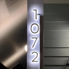 Solar Backlit LED House Number Address Sign