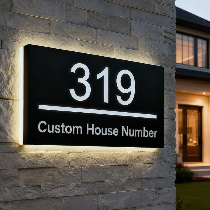 Solar Custom Lighted Address Name Signs