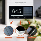 CUSTOM WIRELESS SOLAR LED ADDRESS SIGN