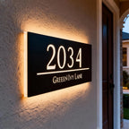 Solar Custom Lighted Address Name Signs