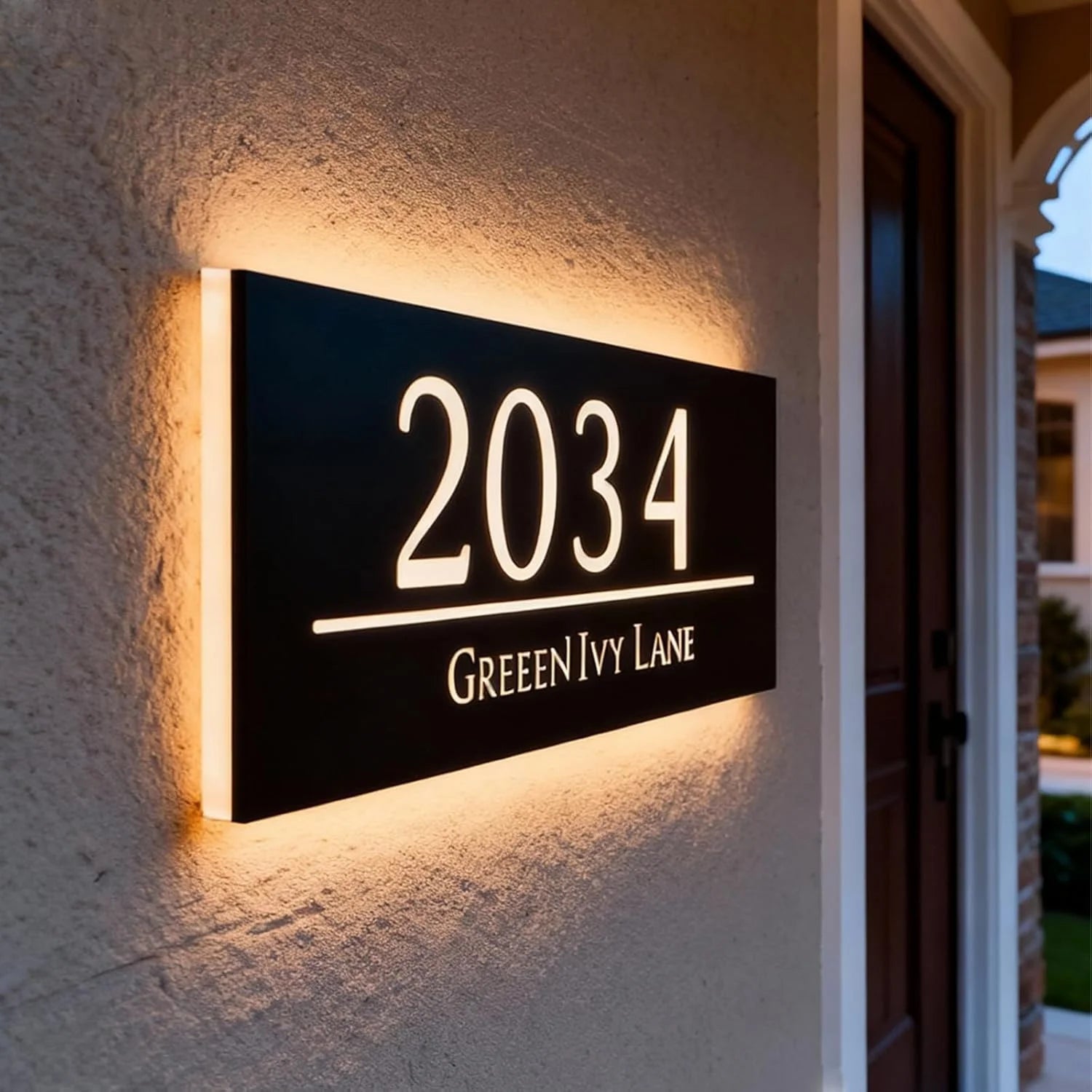 Solar Custom Lighted Address Name Signs