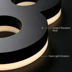 Solar Backlit LED House Number Address Sign